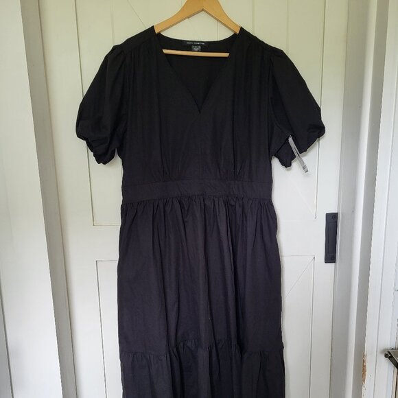 French Connection Dresses & Skirts - NWT French Connection Women's Puff Sleeve Poplin Maxi Dress Size XXL Black